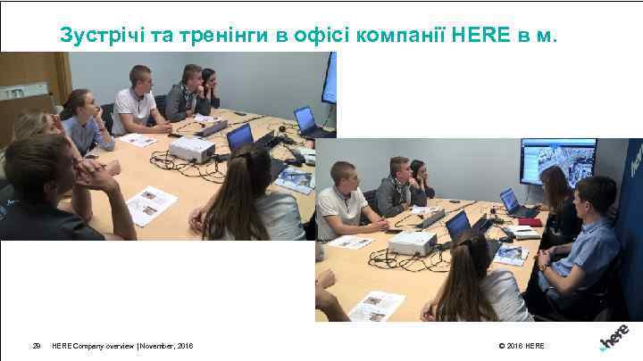 Зустрічі та тренінги в офісі компанії HERE в м. Київ 28 HERE Company overview