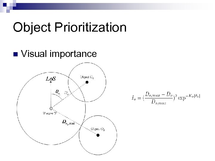 Object Prioritization n Visual importance 