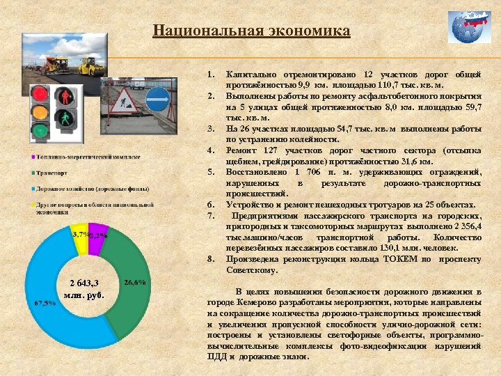 Национальная экономика 1. 2. 3. 4. 5. 6. 7. 8. 2 643, 3