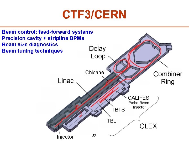 CTF 3/CERN Beam control: feed-forward systems Precision cavity + stripline BPMs Beam size diagnostics