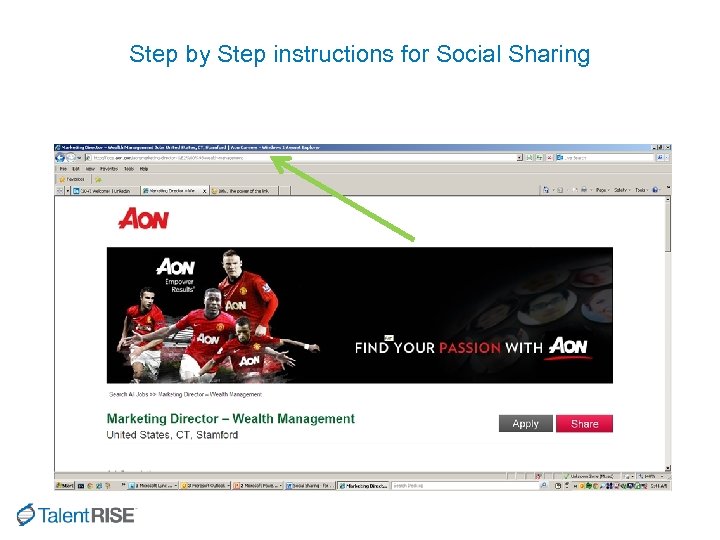 Step by Step instructions for Social Sharing 