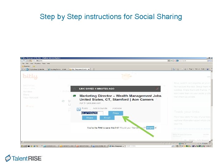 Step by Step instructions for Social Sharing 