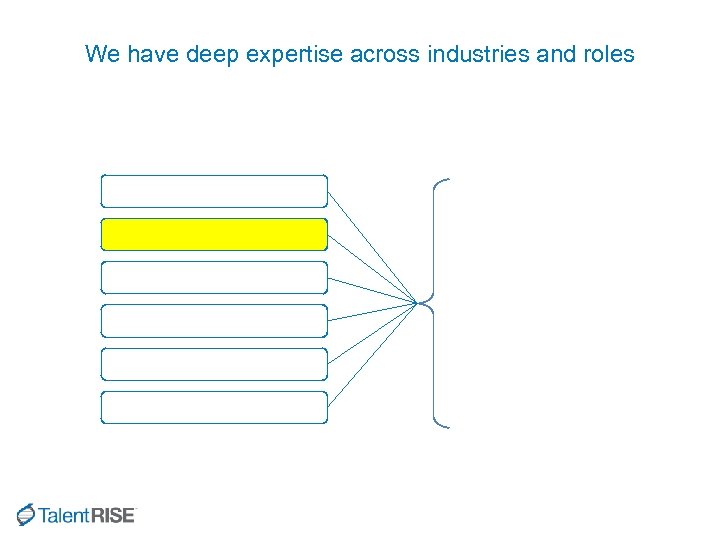 We have deep expertise across industries and roles 