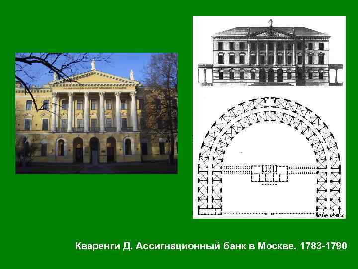 Кваренги Д. Ассигнационный банк в Москве. 1783 -1790 