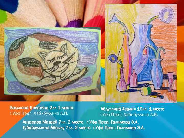 Валькова Кристина 2 кл 1 место г. Уфа Преп. Хабибуллина Л. Н. Абдуллина Азалия