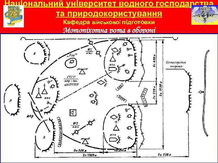 Національний університет водного господарства та природокористування Кафедра військової підготовки Мотопіхотна рота в обороні 