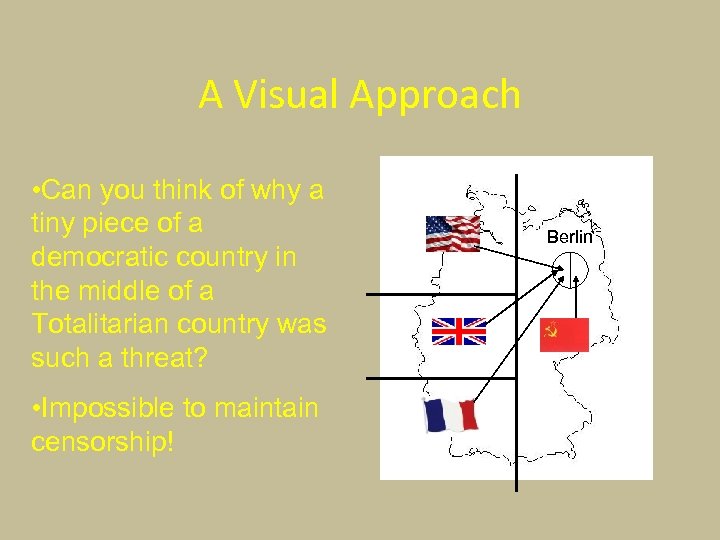 A Visual Approach • Can you think of why a tiny piece of a