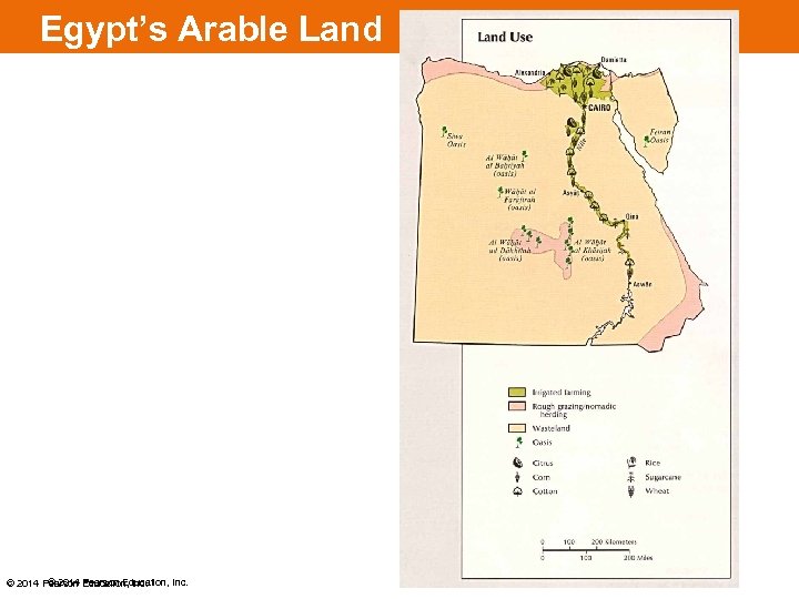 Egypt’s Arable Land © 2014 Pearson Education, Inc. 