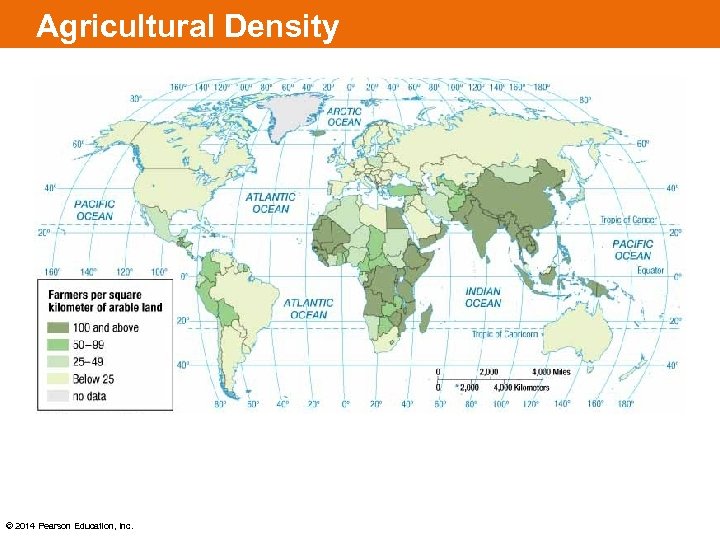 Agricultural Density © 2014 Pearson Education, Inc. 