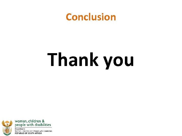 Conclusion Thank you 