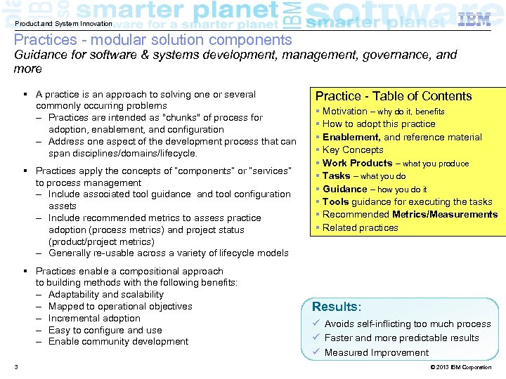 Product and System Innovation Practices - modular solution components Guidance for software & systems