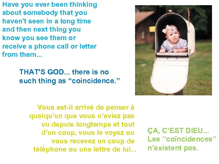 Have you ever been thinking about somebody that you haven't seen in a long