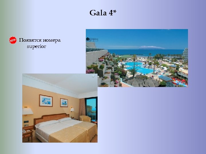Gala 4* Появятся номера superior 