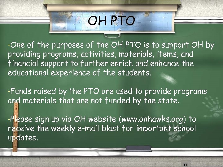 OH PTO • One of the purposes of the OH PTO is to support
