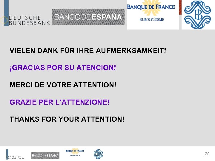 VIELEN DANK FÜR IHRE AUFMERKSAMKEIT! ¡GRACIAS POR SU ATENCION! MERCI DE VOTRE ATTENTION! GRAZIE