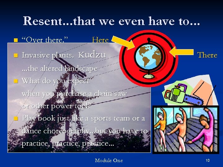 Resent. . . that we even have to. . . n n “Over there.