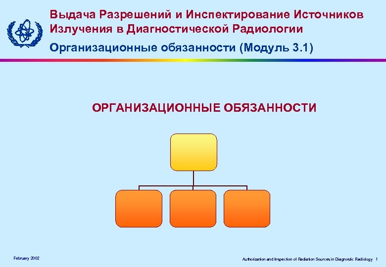 Выдача Разрешений и Инспектирование Источников Излучения в Диагностической Радиологии Организационные обязанности (Модуль 3. 1)