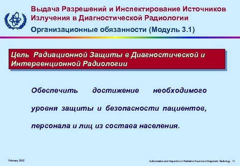 Выдача Разрешений и Инспектирование Источников Излучения в Диагностической Радиологии Организационные обязанности (Модуль 3. 1)