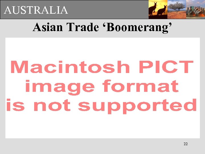 AUSTRALIA Asian Trade ‘Boomerang’ 22 