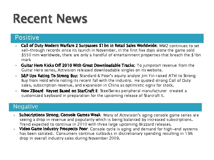 Recent News Positive Call of Duty Modern Warfare 2 Surpasses $1 bn in Retail