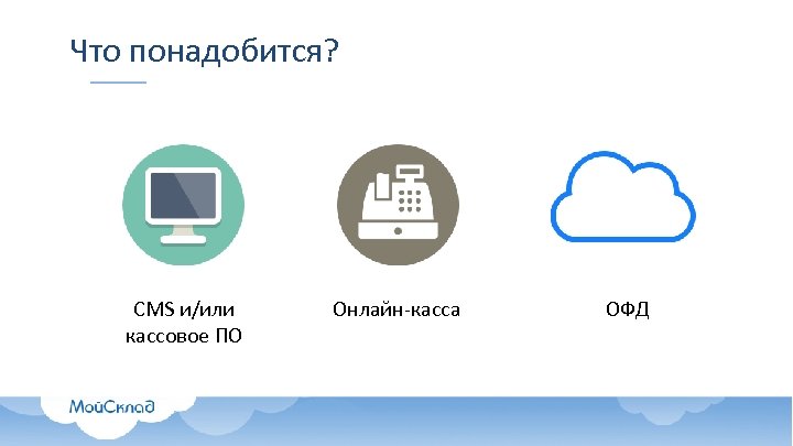 Что понадобится? CMS и/или кассовое ПО Онлайн-касса ОФД 