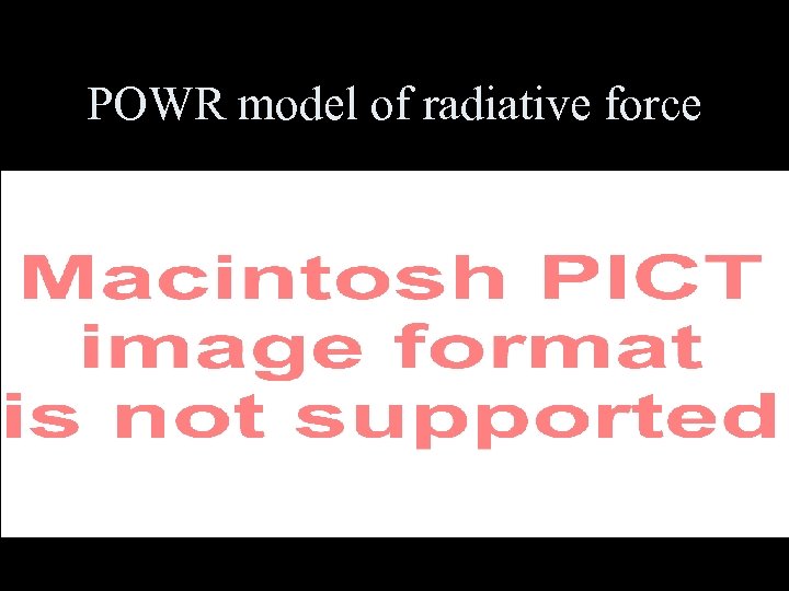 POWR model of radiative force 