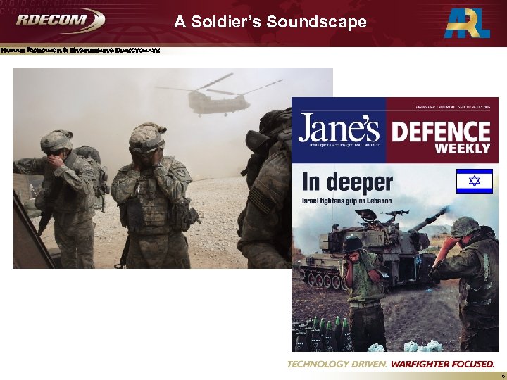 A Soldier’s Soundscape Human Research & Engineering Directorate 5 
