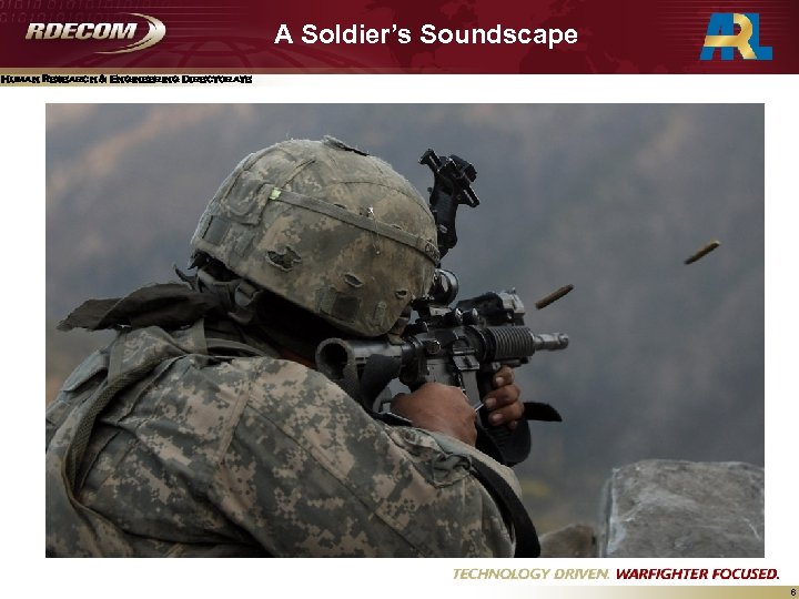 A Soldier’s Soundscape Human Research & Engineering Directorate 6 