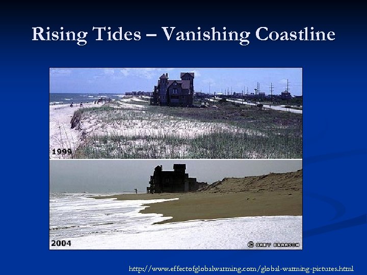 Rising Tides – Vanishing Coastline http: //www. effectofglobalwarming. com/global-warming-pictures. html 