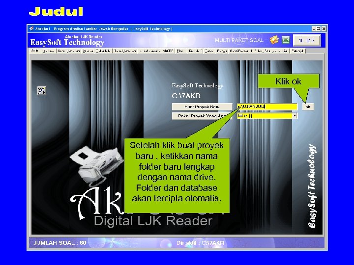 Klik ok Setelah klik buat proyek baru , ketikkan nama folder baru lengkap dengan