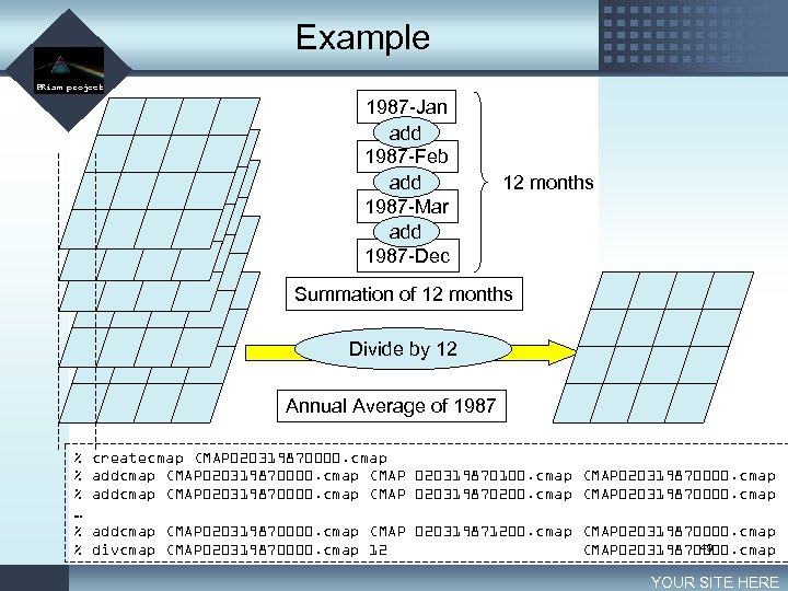 Example LOGO PRism project 1987 -Jan add 1987 -Feb add 1987 -Mar add 1987