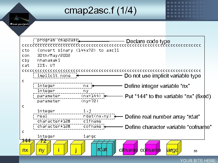 cmap 2 asc. f (1/4) LOGO PRism project program cmap 2 asc Declare code