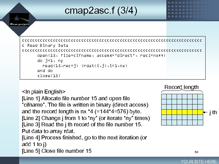 cmap 2 asc. f (3/4) LOGO PRism project ccccccccccccccccccccccccccccccccccc c Read Binary Data ccccccccccccccccccccccccccccccccccc
