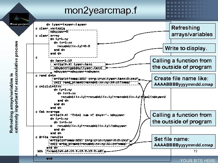 mon 2 yearcmap. f LOGO Refreshing arrays/variables is extremely important for accumulative process PRism