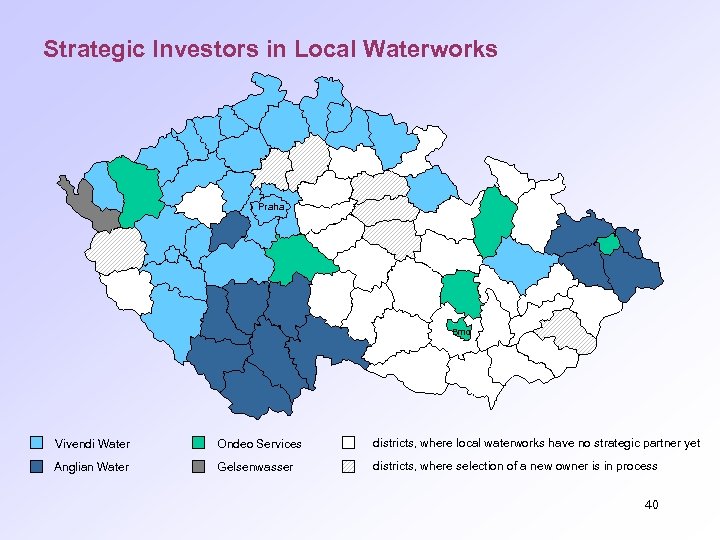 Strategic Investors in Local Waterworks Praha Brno Vivendi Water Ondeo Services districts, where local