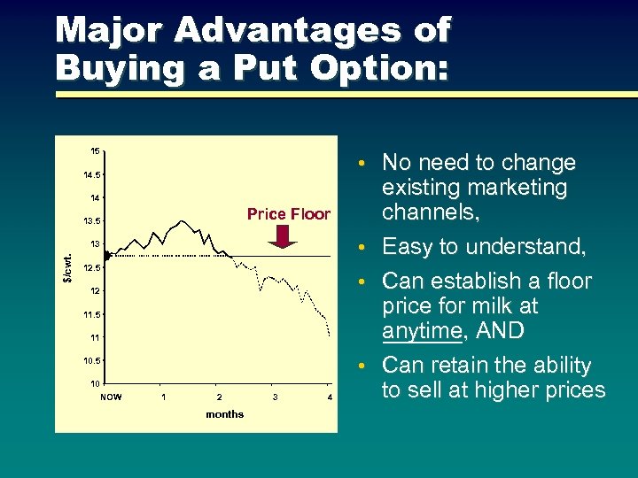 Major Advantages of Buying a Put Option: 15 • No need to change 14.