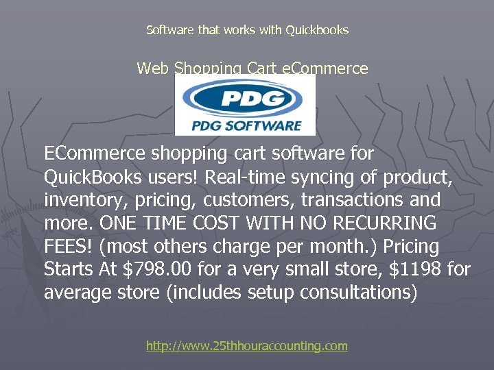 Software that works with Quickbooks Web Shopping Cart e. Commerce ECommerce shopping cart software