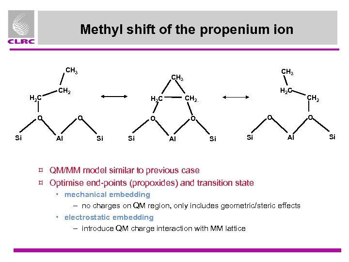 Methyl shift of the propenium ion CH 3 H 2 C CH 2 O