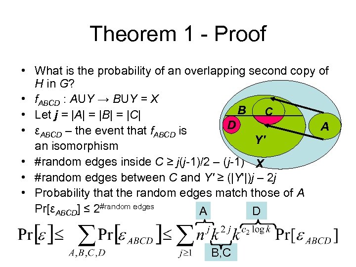 Theorem 1 - Proof • What is the probability of an overlapping second copy