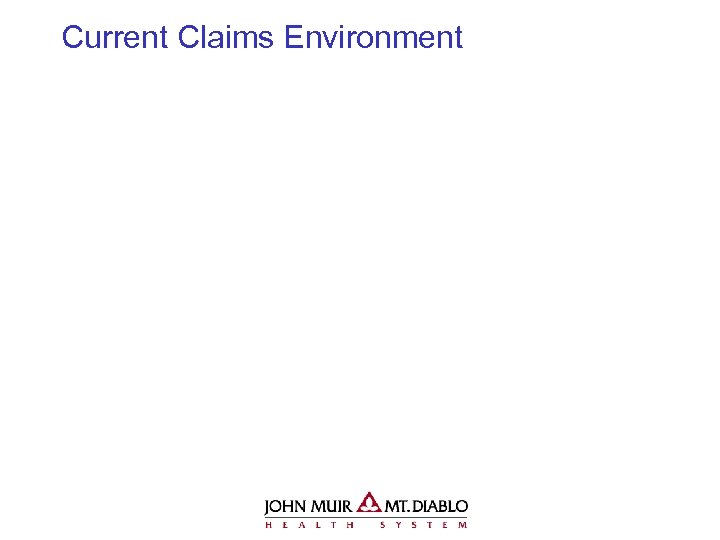 Current Claims Environment 