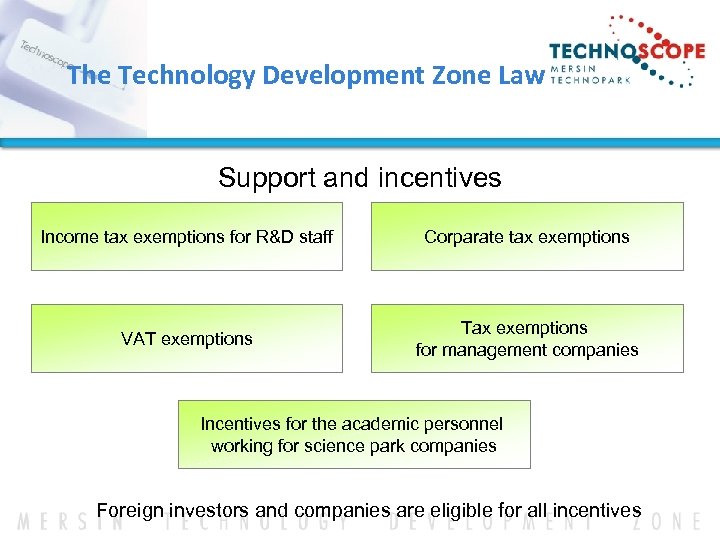 The Technology Development Zone Law Support and incentives Income tax exemptions for R&D staff