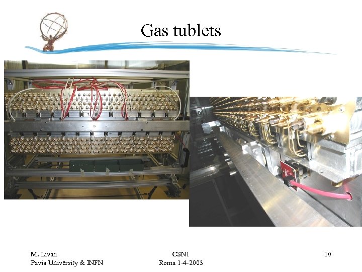 Gas tublets M. Livan Pavia University & INFN CSN 1 Roma 1 -4 -2003