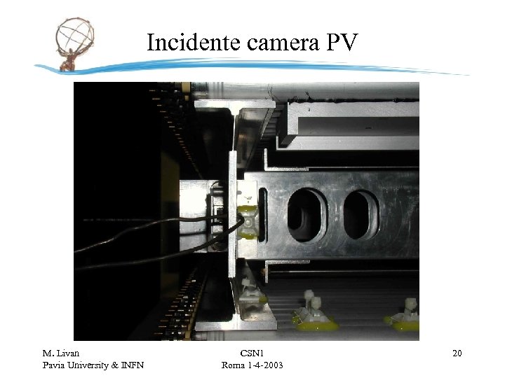 Incidente camera PV M. Livan Pavia University & INFN CSN 1 Roma 1 -4