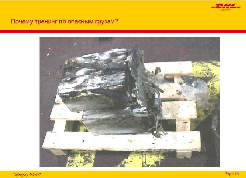 Почему тренинг по опасным грузам? Category 4 -5 -6 -7 Page 15 