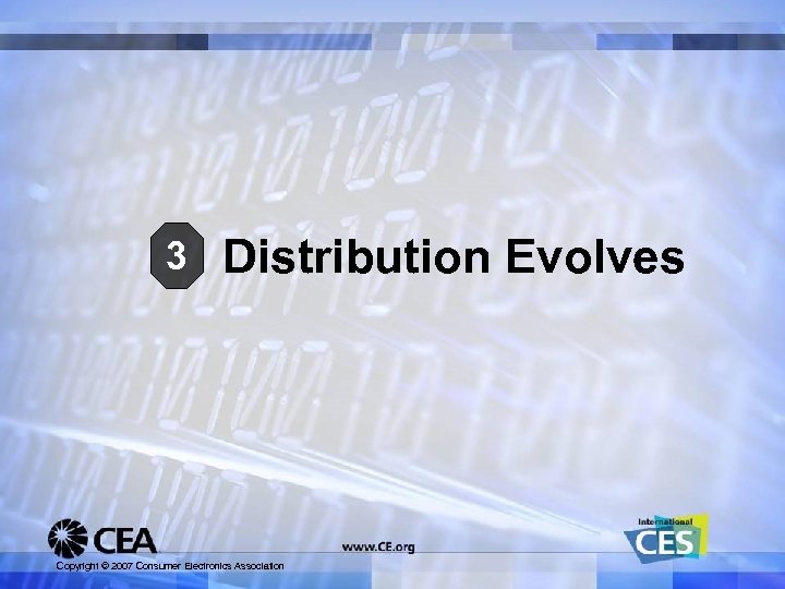 3 Distribution Evolves Copyright © 2007 Consumer Electronics Association 