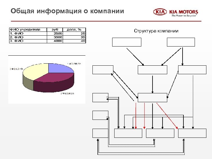 Общая информация о компании Структура компании 