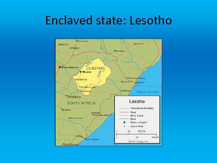 Enclaved state: Lesotho 