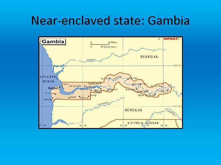 Near-enclaved state: Gambia 