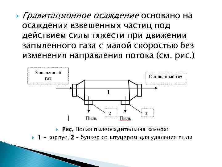 Осаждение под действием силы тяжести