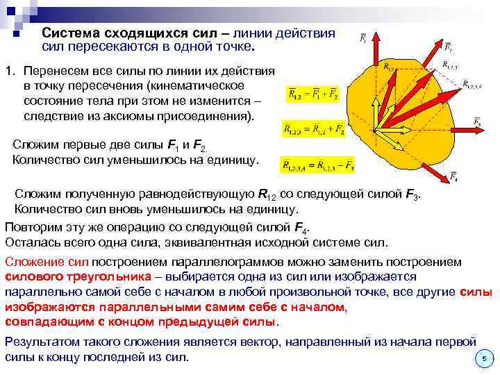 Точка действие. Силы, линии действия которых пересекаются в одной точке. Сходящаяся система сил в одну точку. Система сил линии действия которых пересекаются в одной точке. Система сходящихся сил это система сил линии действия которых.